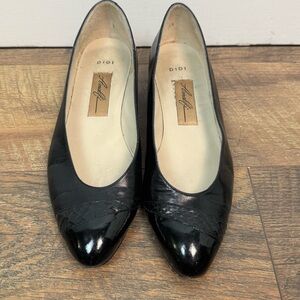 Vintage Amalfi Didi black leather shoes with Heel‎ Size 7.5